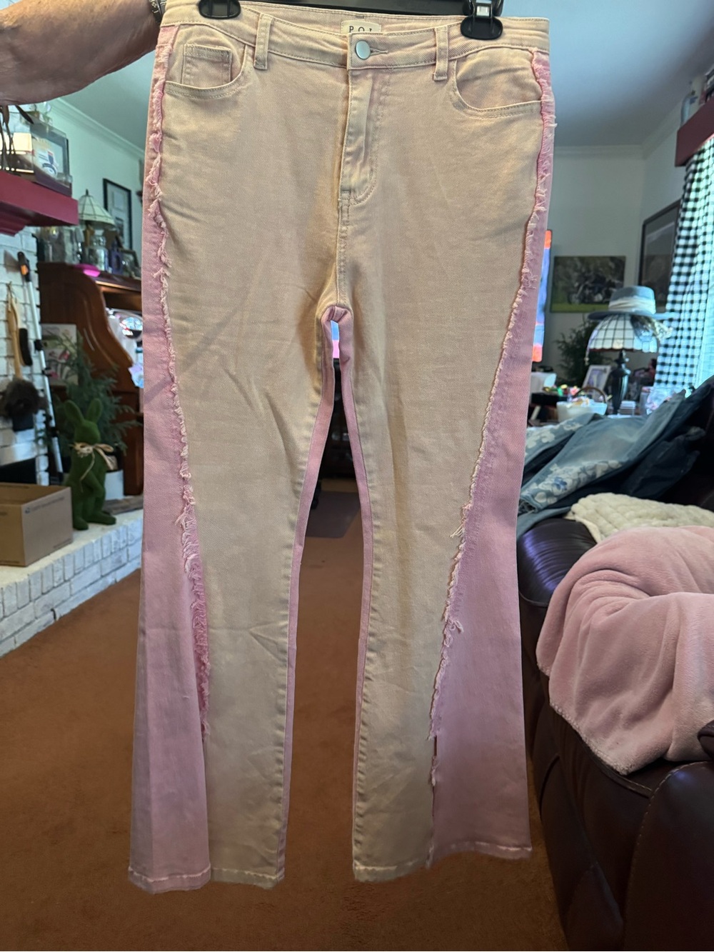 POL Blush Pink Denim Trousers